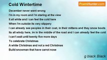 g black Black - Cold Wintertime