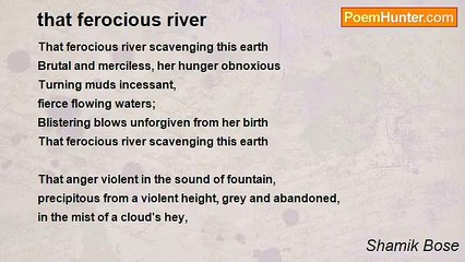 Shamik Bose - that ferocious river
