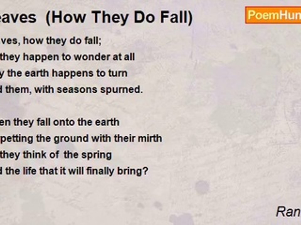 Rani Turton - Leaves  (How They Do Fall)