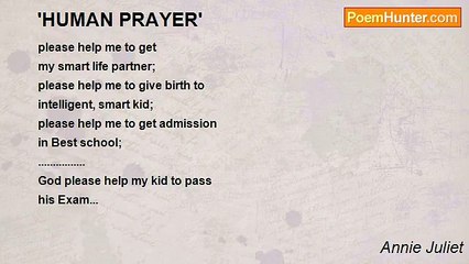 Annie Juliet - 'HUMAN PRAYER'