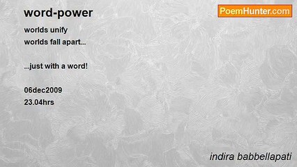indira babbellapati - word-power