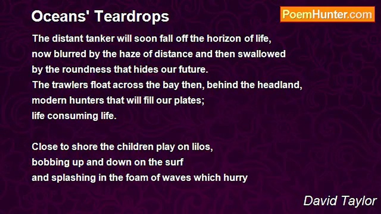 David Taylor - Oceans' Teardrops