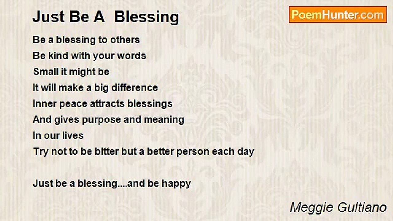 Meggie Gultiano - Just Be A  Blessing