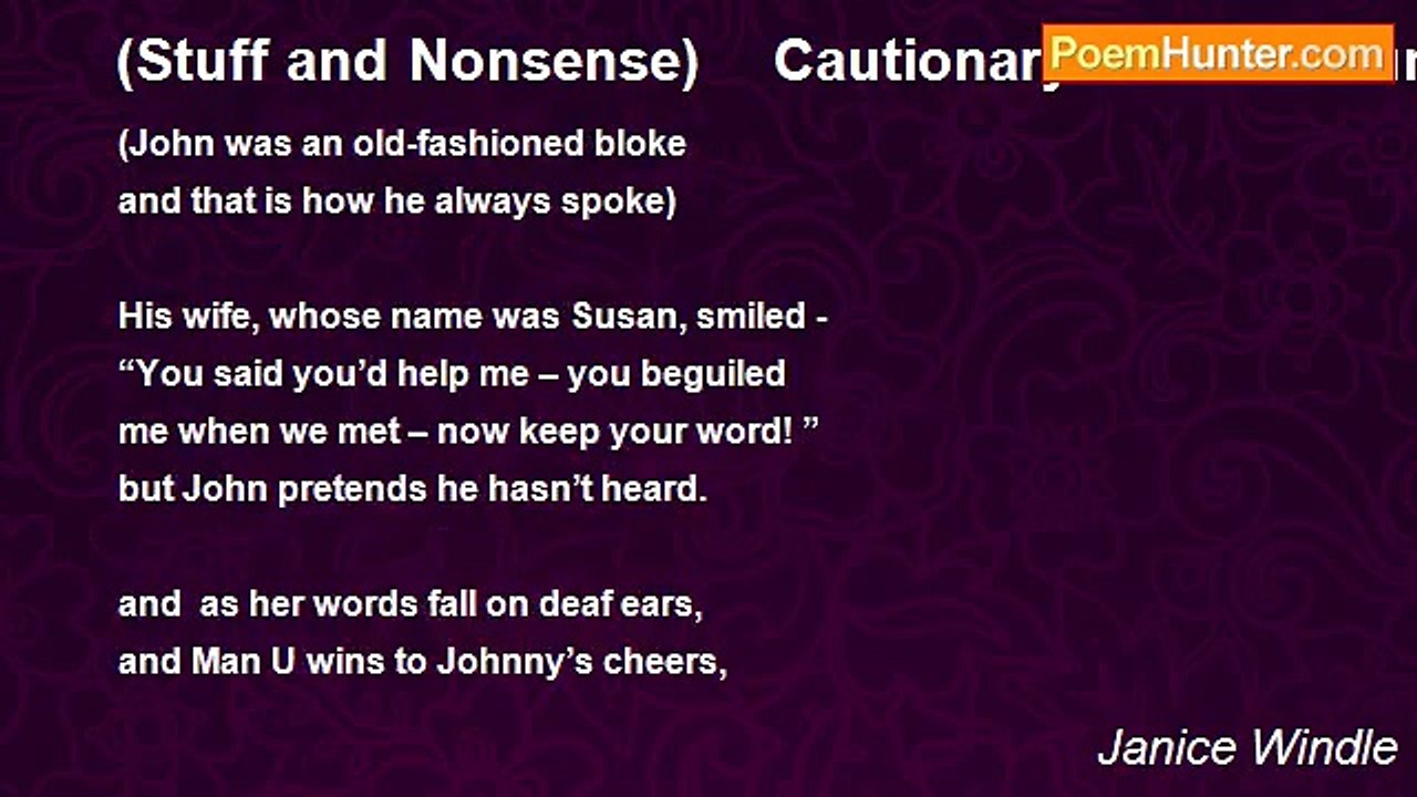 Janice Windle - (Stuff and Nonsense)    Caution...