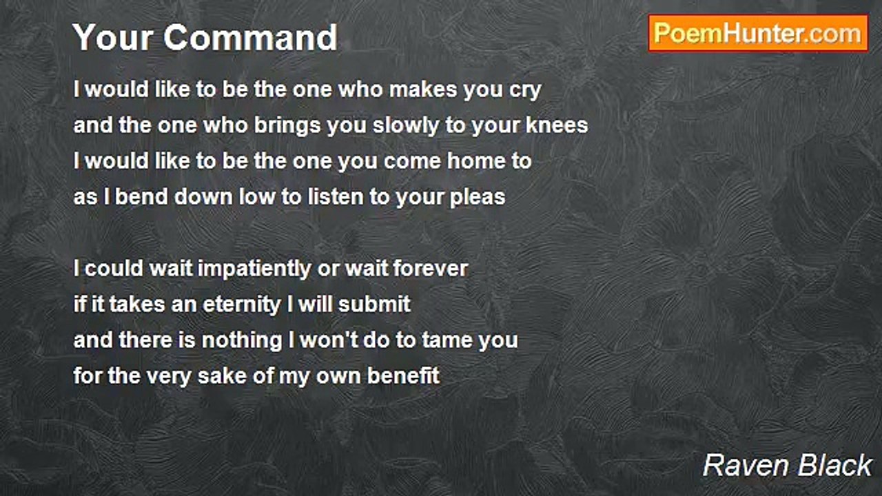 Raven Black - Your Command