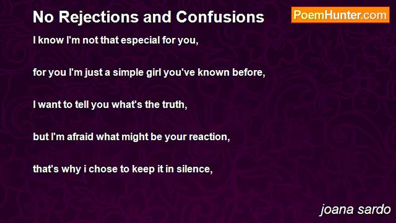 joana sardo - No Rejections and Confusions