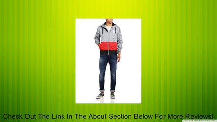 LRG Men's Core Collection Hooded Wind Breaker, Grey, Small Review