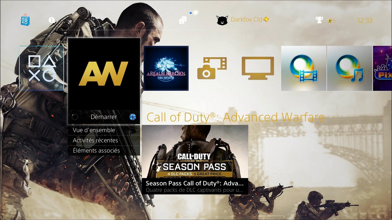 COD Advanced Warfare - Thèmes AW + Destiny - Passage prestige 1 - Point stratégique - PS4