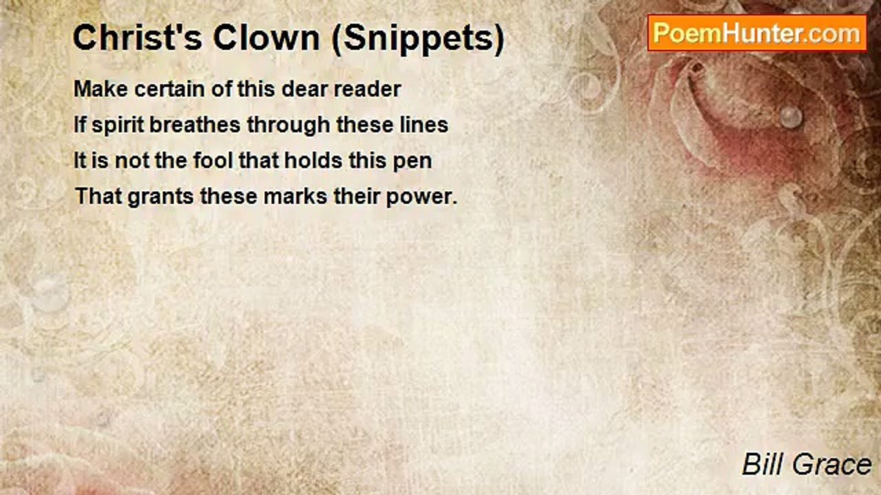 Bill Grace - Christ's Clown (Snippets)
