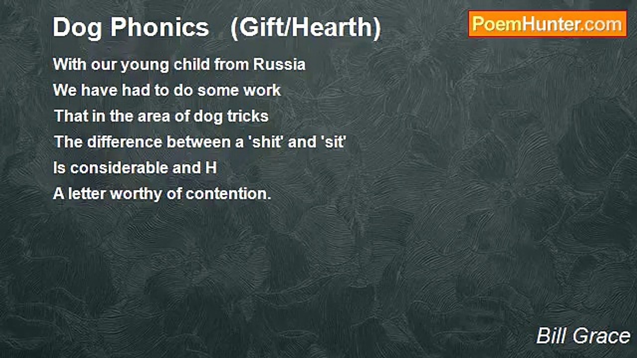 Bill Grace - Dog Phonics   (Gift/Hearth)