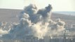 Plumes of smoke billow from Kobani following airstrike