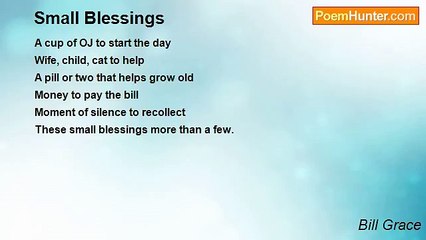 Bill Grace - Small Blessings