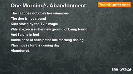 Bill Grace - One Morning's Abandonment