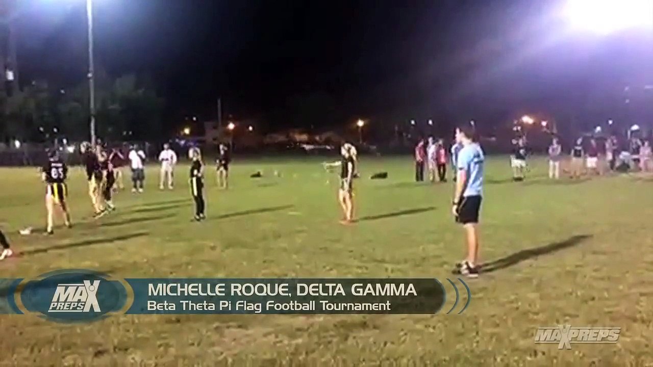 Amazing sorority flag football touchdown