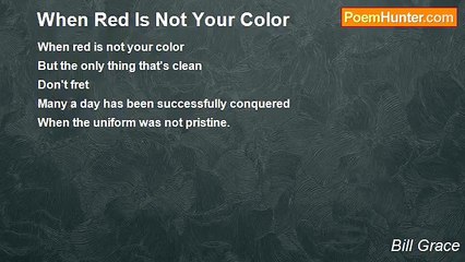Bill Grace - When Red Is Not Your Color