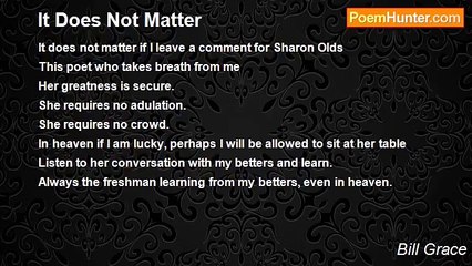 Bill Grace - It Does Not Matter