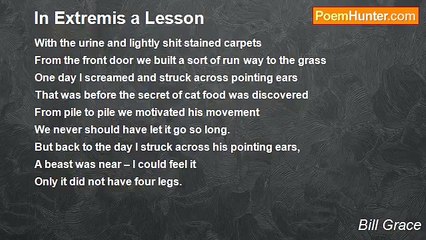 Bill Grace - In Extremis a Lesson