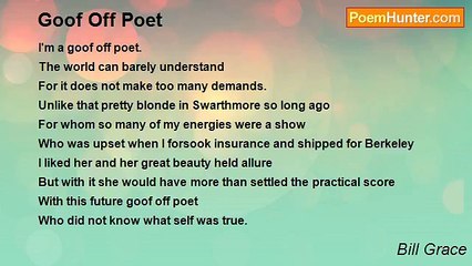 Bill Grace - Goof Off Poet
