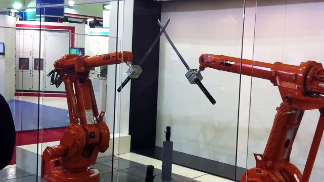 Combat de Katana entre robots