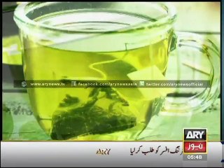 Green tea can cures weakness of eye side