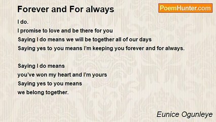 Eunice Ogunleye - Forever and For always