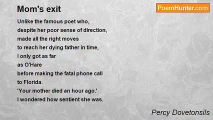 Percy Dovetonsils - Mom's exit