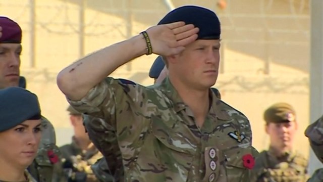 Prince Harry marks Remembrance Sunday in Afghanistan