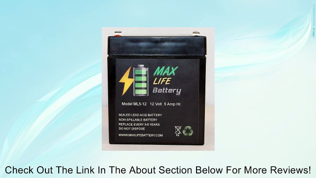 12V 5Ah Security Alarm Battery Replaces ELK-1250 Review