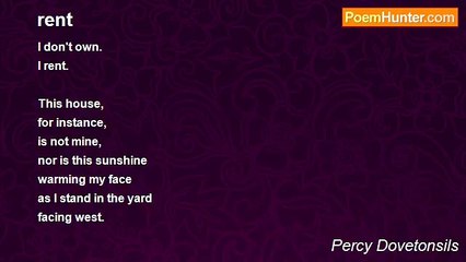 Percy Dovetonsils - rent