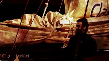 Départ d'Alan Roura sur la Route du Rhum 2014