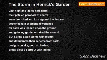 Glenn Bagshaw - The Storm in Herrick's Garden