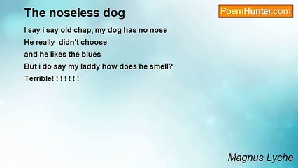 Magnus Lyche - The noseless dog