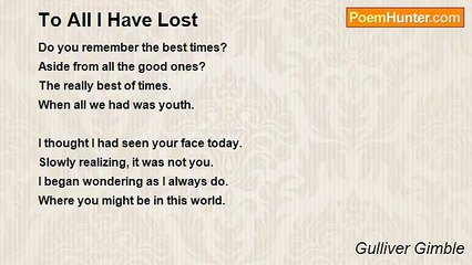 Gulliver Gimble - To All I Have Lost