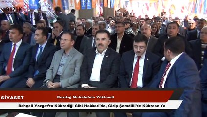 BAKAN BOZDAĞ,CHP LAF ÜRETİR, MHP SLOGAN ATAR