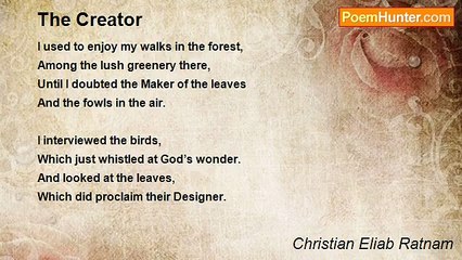 Christian Eliab Ratnam - The Creator