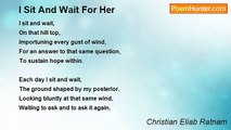Christian Eliab Ratnam - I Sit And Wait For Her