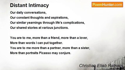 Christian Eliab Ratnam - Distant Intimacy