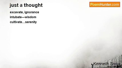 Kenneth Snow - just a thought