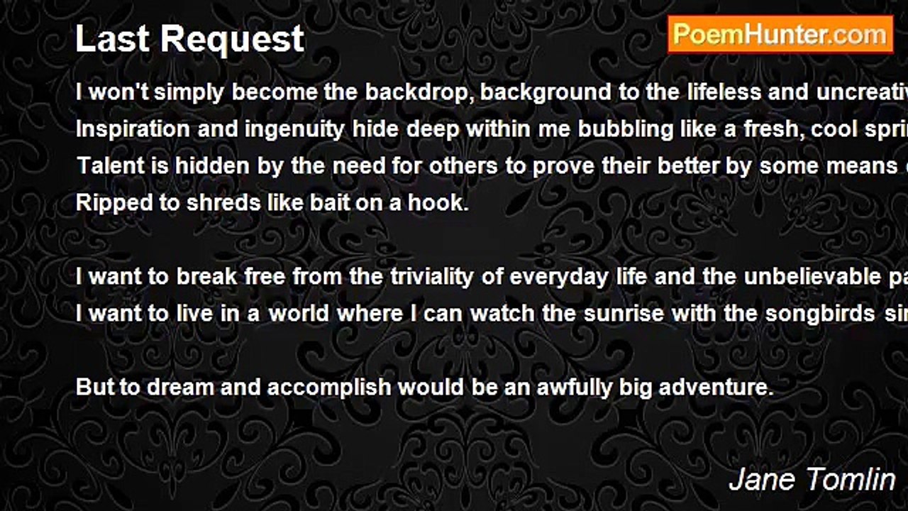 Jane Tomlin - Last Request