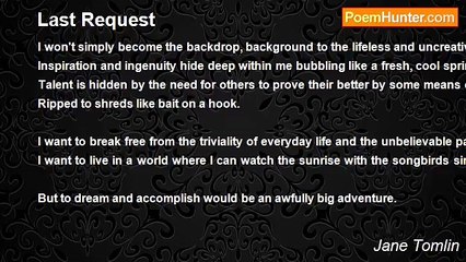 Jane Tomlin - Last Request