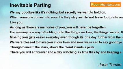 Jane Tomlin - Inevitable Parting