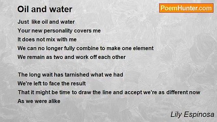 Lily Espinosa - Oil and water