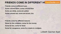 Lilibeth Sacmar Apat - FRIENDS COME IN DIFFERENT HUES