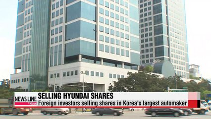 Foreign ownership of Korea's Hyundai Motor falls to four-month low