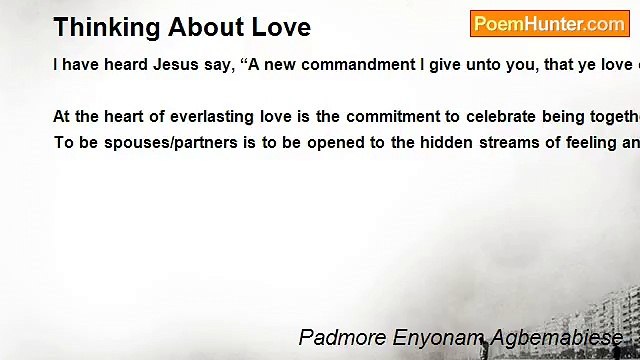 Padmore Enyonam Agbemabiese - Thinking About Love