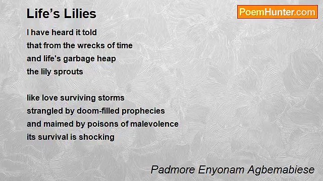 Padmore Enyonam Agbemabiese - Life’s Lilies