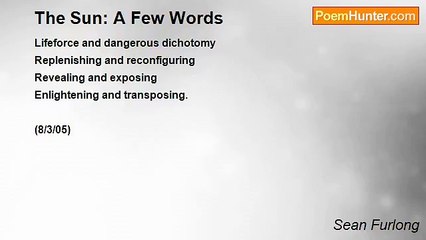 Sean Furlong - The Sun: A Few Words