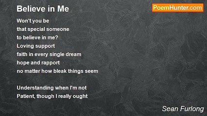 Sean Furlong - Believe in Me