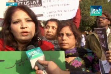 Protest against Christian couple's lynching