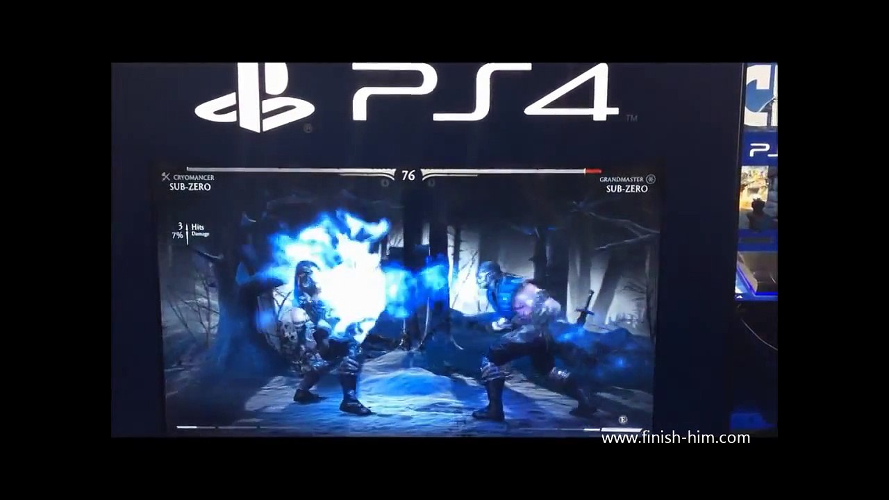 Mortal Kombat X - NEW Gameplay Sub Zero Mirror Match (HD)